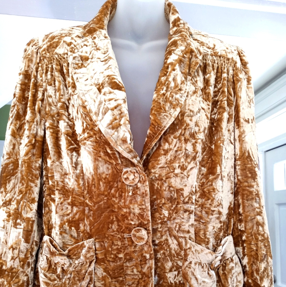 Focus 2000 crushed velvet jacket.